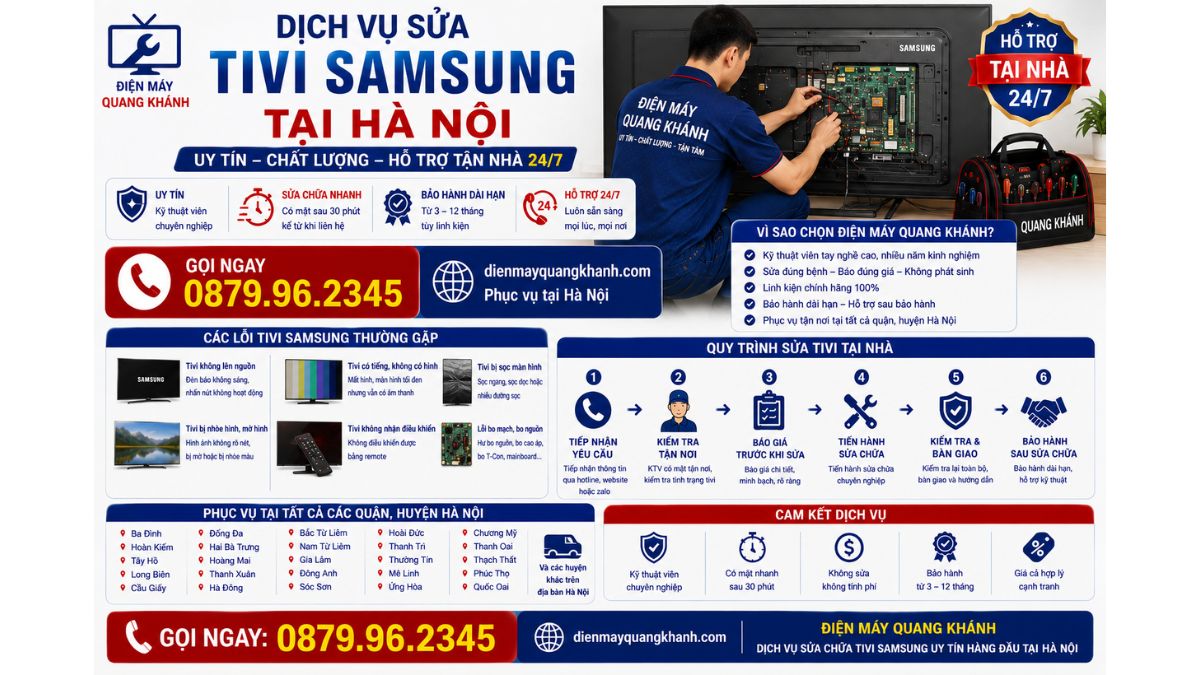 Dịch Vụ Sửa Tivi Samsung Tại Hà Nội https://dienmayquangkhanh.com 0879.96.2345 Uy Tín – Hỗ Trợ Tận Nhà 24/7