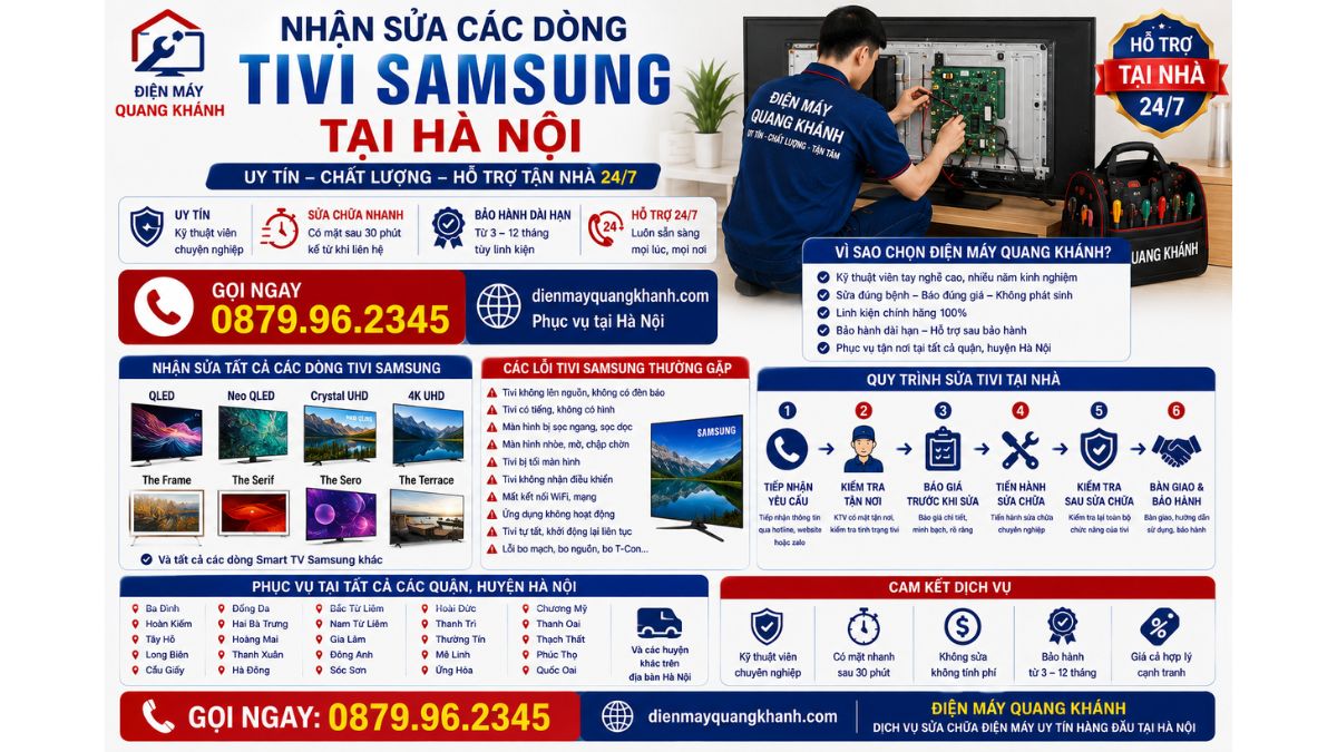 Nhận Sửa Các Dòng Tivi Samsung Tại Hà Nội https://dienmayquangkhanh.com 0879.96.2345 Uy Tín – Hỗ Trợ Tận Nhà 24/7