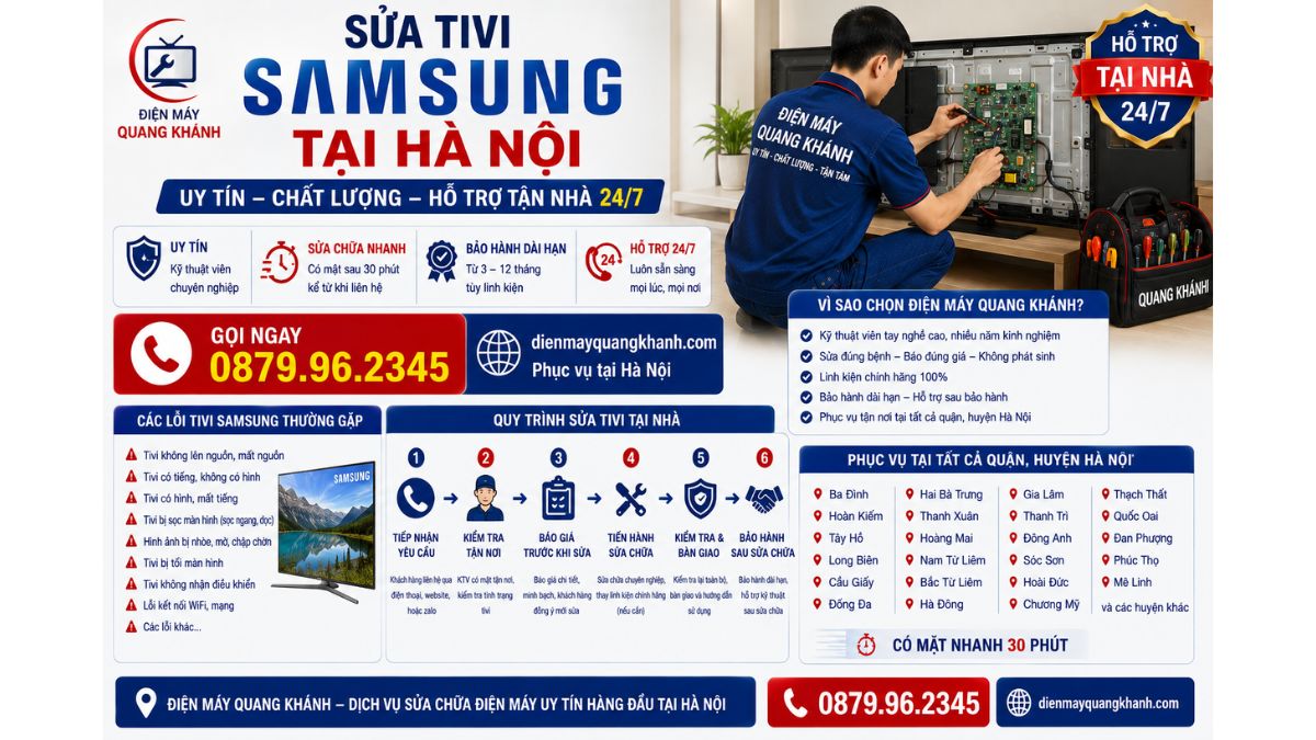 Sửa Tivi Samsung Tại Hà Nội https://dienmayquangkhanh.com 0879.96.2345 Uy Tín – Hỗ Trợ Tận Nhà 24/7