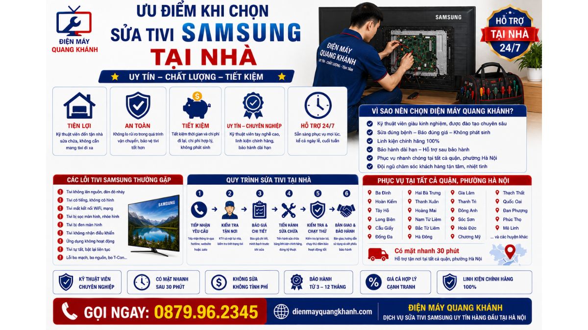 Ưu Điểm Khi Chọn Sửa Tivi Samsung Tại Nhà https://dienmayquangkhanh.com 0879.96.2345