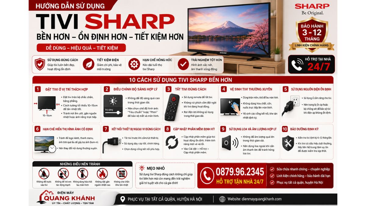 Hướng Dẫn Sử Dụng Tivi Sharp Bền Hơn https://dienmayquangkhanh.com 0879.96.2345 Uy Tín – Hỗ Trợ Tận Nhà 24/7