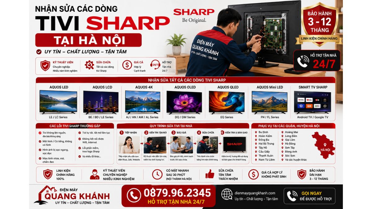 Nhận Sửa Các Dòng Tivi Sharp Tại Hà Nội https://dienmayquangkhanh.com 0879.96.2345 Uy Tín – Hỗ Trợ Tận Nhà 24/7