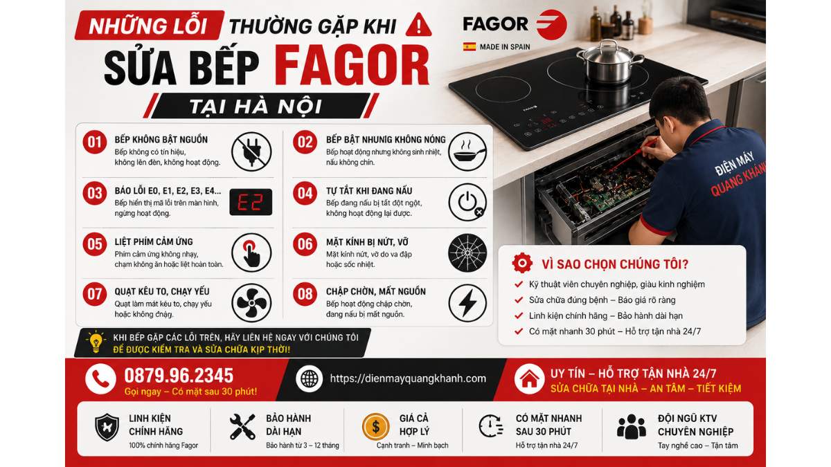 Những Lỗi Thường Gặp Khi Sửa Bếp Từ Fagor Tại Hà Nội https://dienmayquangkhanh.com 0879.96.2345 Uy Tín – Hỗ Trợ Tận Nhà 24/7
