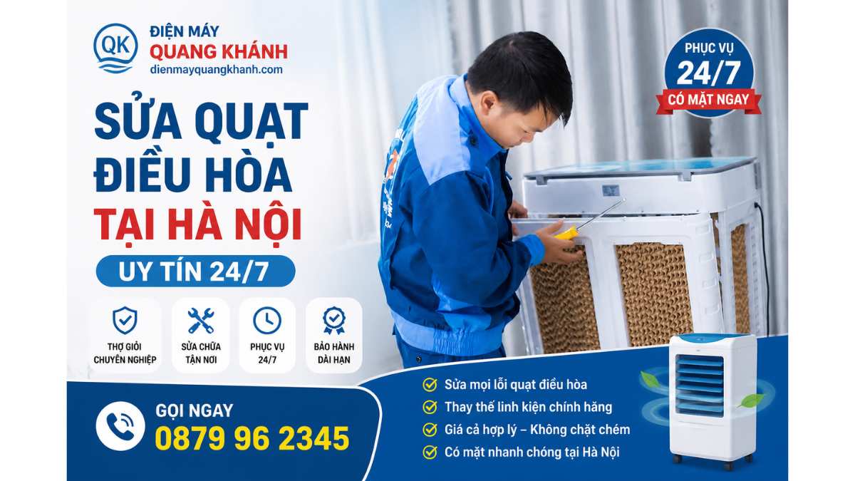 Sửa Quạt Điều Hòa Tại Hà Nội Uy Tín Chuyên Nghiệp 24/7 – Có Mặt Nhanh, Giá Tốt