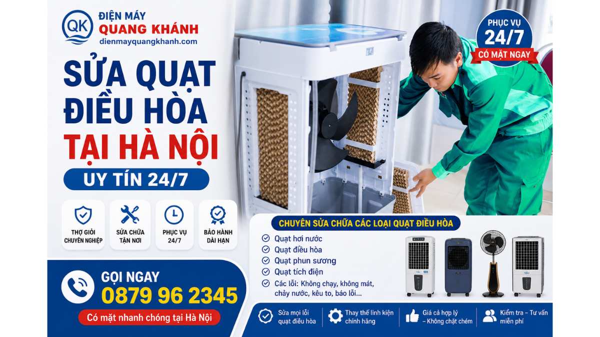 Quy trình sửa quạt điều hòa chuyên nghiệp