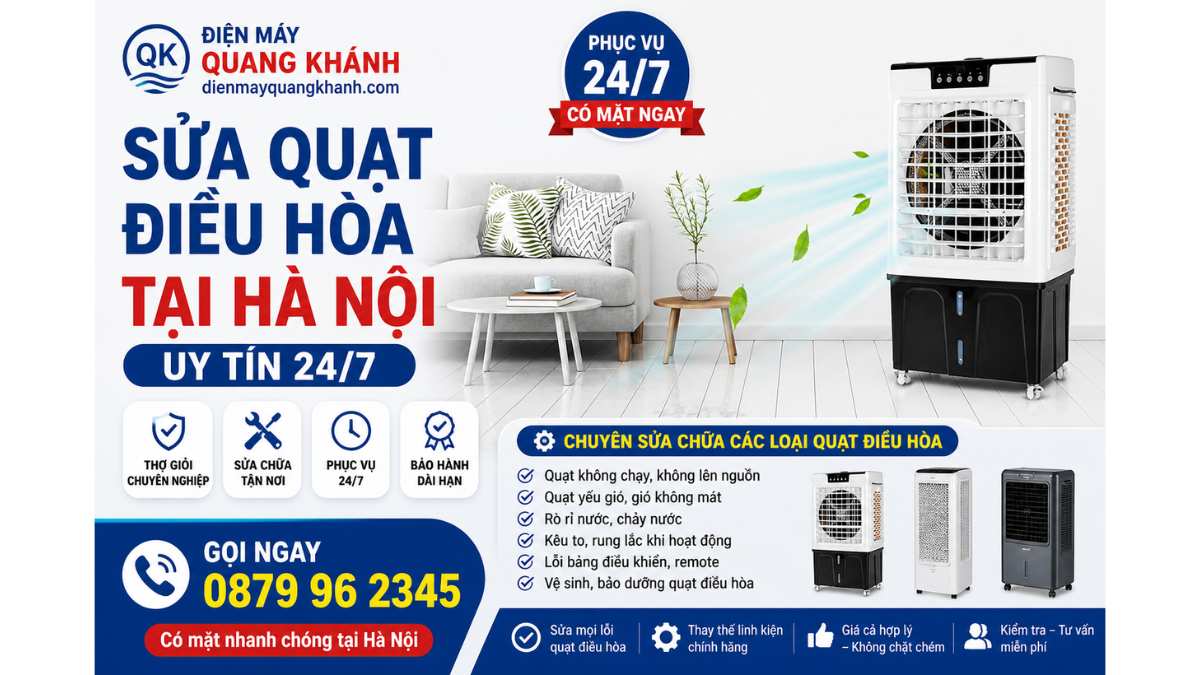 Địa chỉ sửa quạt điều hòa tại Hà Nội
