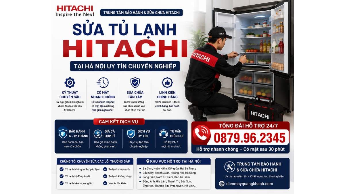 Nhận Sửa Nhiều Dòng Tủ Lạnh Hitachi