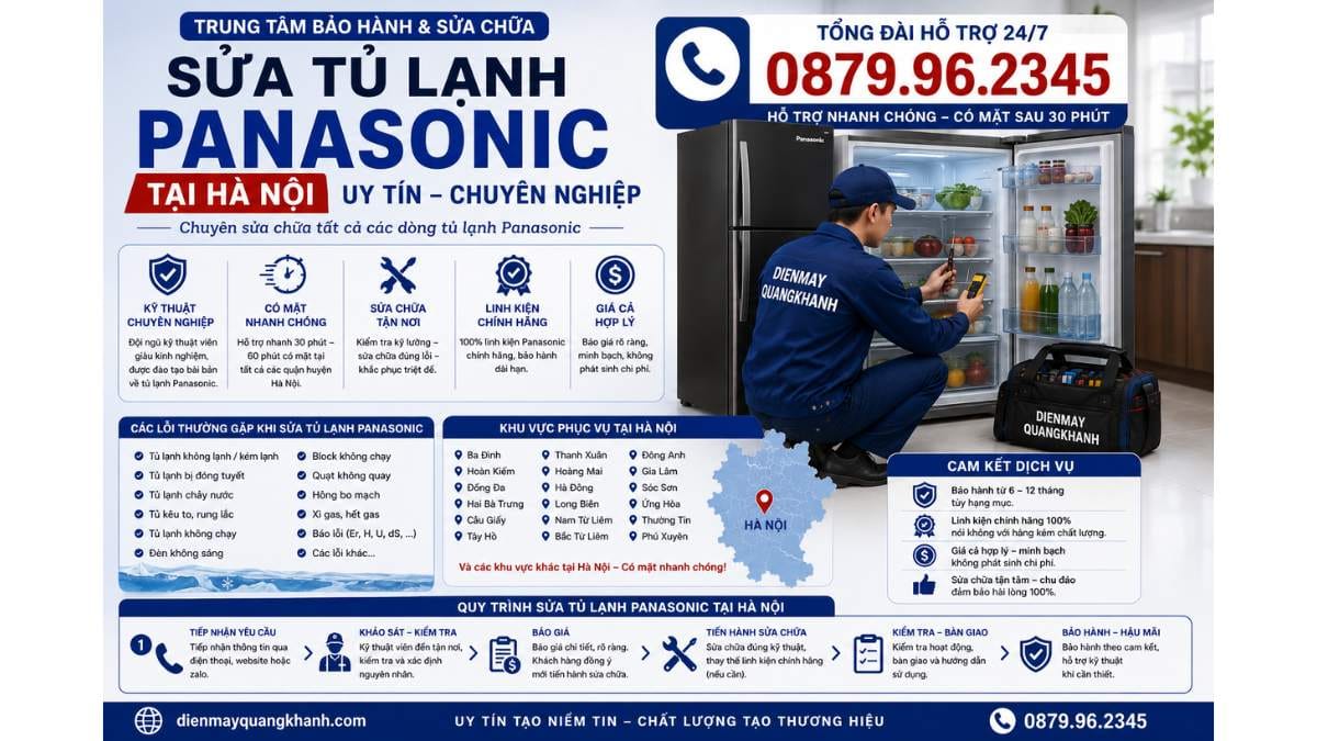 Sửa Tủ Lạnh Panasonic Tại Hà Nội Uy Tín Chuyên Lh 0879.96.2345 https://dienmayquangkhanh.com