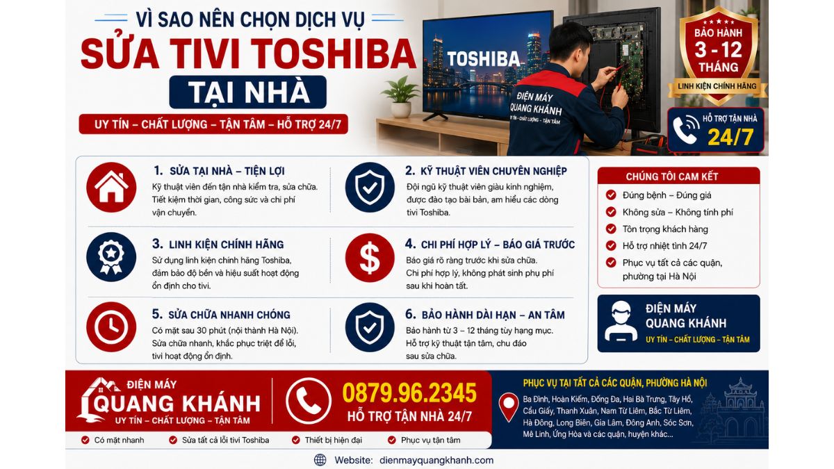 Vì Sao Nên Chọn Dịch Vụ Sửa Tivi Toshiba Tại Nhà https://dienmayquangkhanh.com 0879.96.2345 Uy Tín – Hỗ Trợ Tận Nhà 24/7
