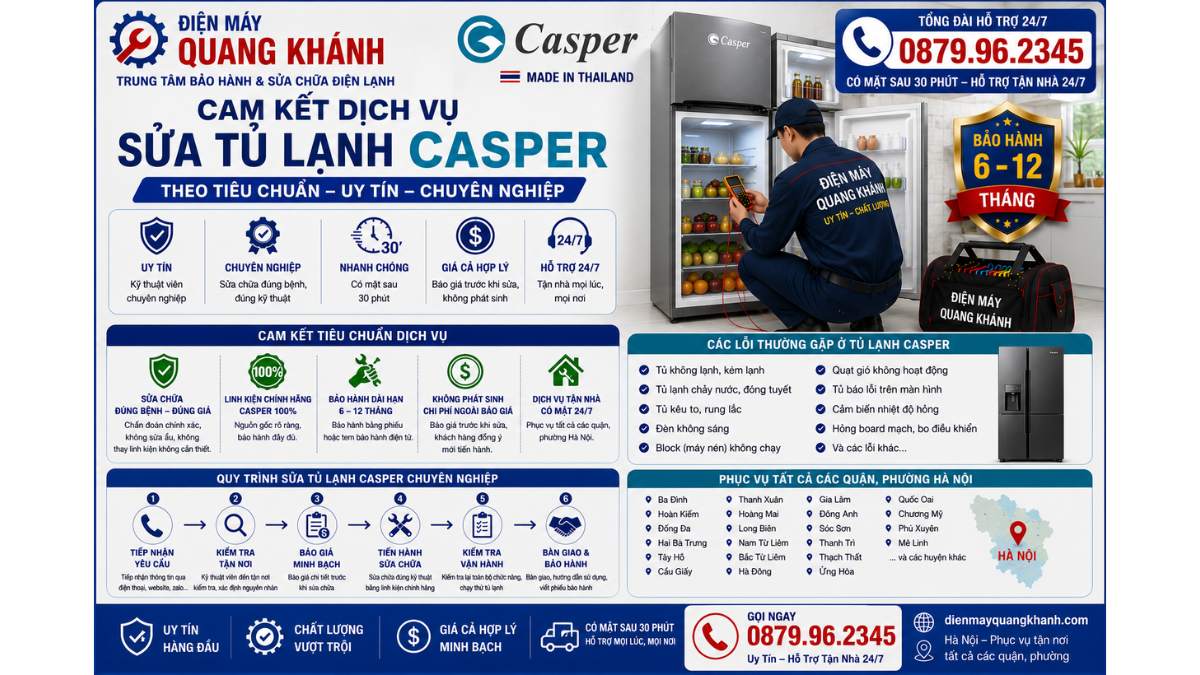 Cam kết dịch vụ Sửa Tủ Lạnh Casper theo tiêu chuẩn https://dienmayquangkhanh.com 0879.96.2345 Uy Tín – Hỗ Trợ Tận Nhà 24/7