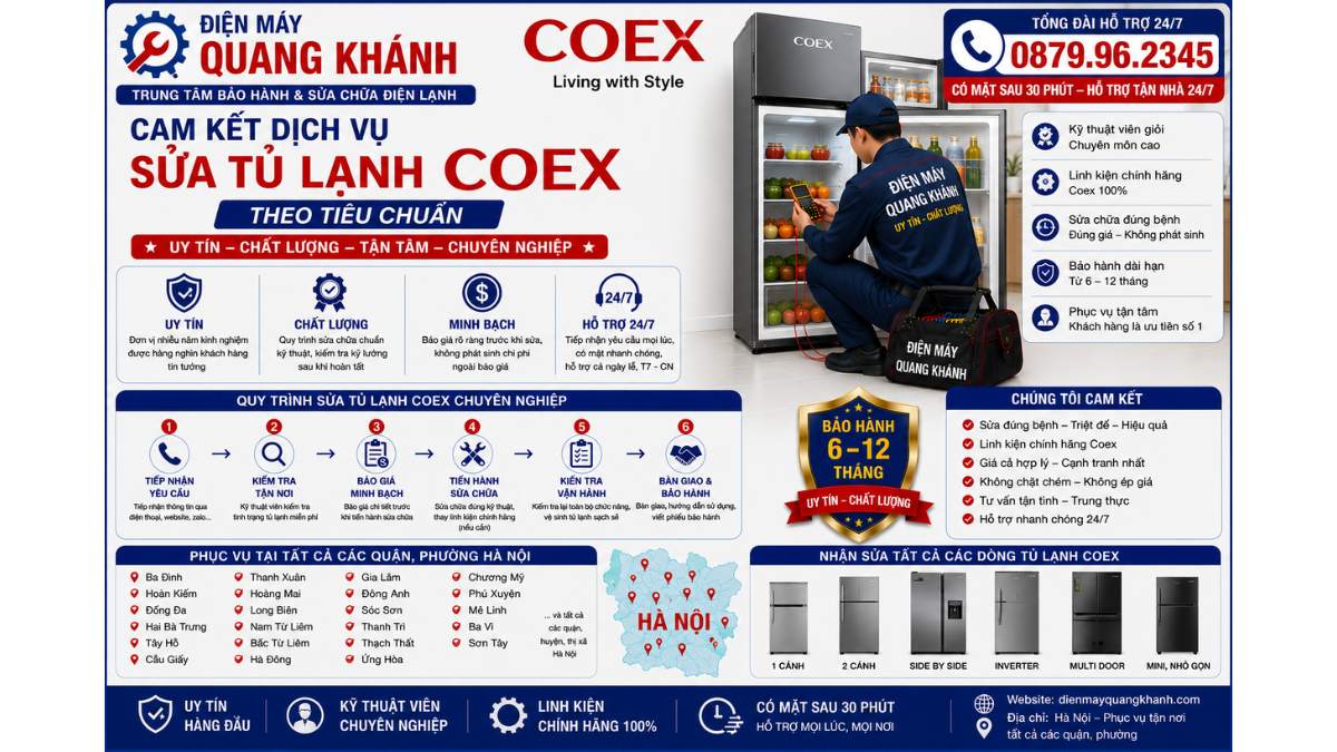 Cam kết dịch vụ Sửa Tủ Lạnh Coex theo tiêu chuẩn https://dienmayquangkhanh.com 0879.96.2345 Uy Tín – Hỗ Trợ Tận Nhà 24/7