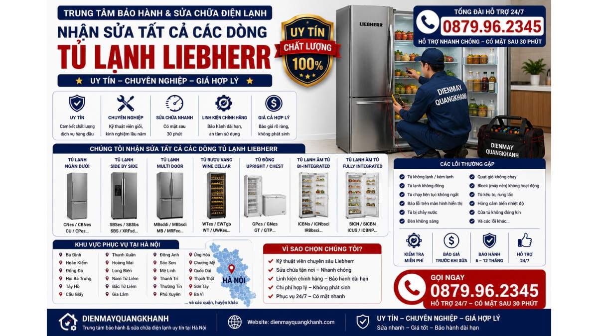 Nhận sửa tất cả các dòng tủ lạnh liebherr Uy Tín Chuyên Lh 0879.96.2345 https://dienmayquangkhanh.com