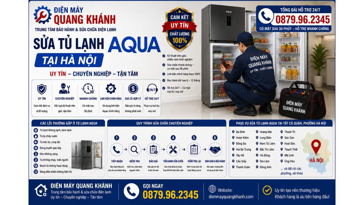 Sửa Tủ Lạnh Aqua Tại Hà Nội Uy Tín Chuyên Lh 0879.96.2345 https://dienmayquangkhanh.com