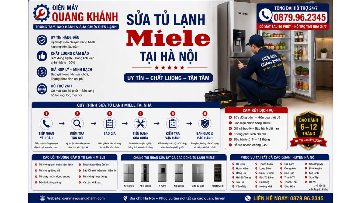 Sửa Tủ Lạnh Miele Tại Hà Nội Uy Tín – https://dienmayquangkhanh.com 0879.96.2345 – Hỗ Trợ Tận Nhà 24/7