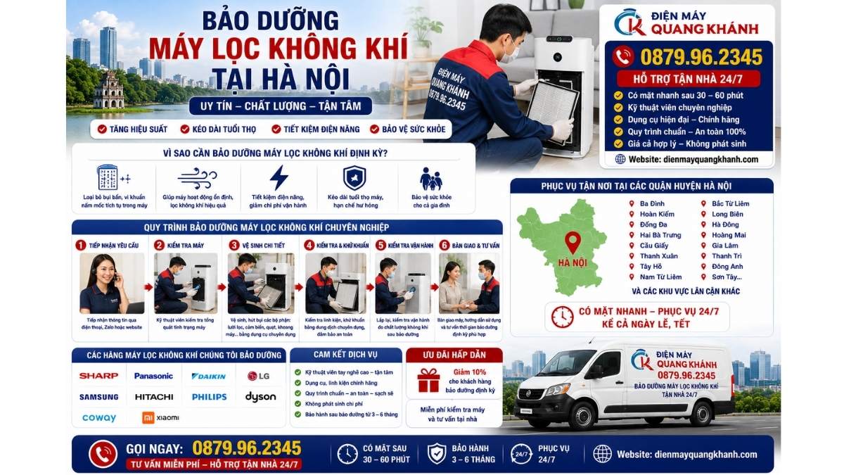 Bảo Dưỡng Máy Lọc Không Khí Tại Hà Nội https://dienmayquangkhanh.com 0879.96.2345 Uy Tín – Hỗ Trợ Tận Nhà 24/7