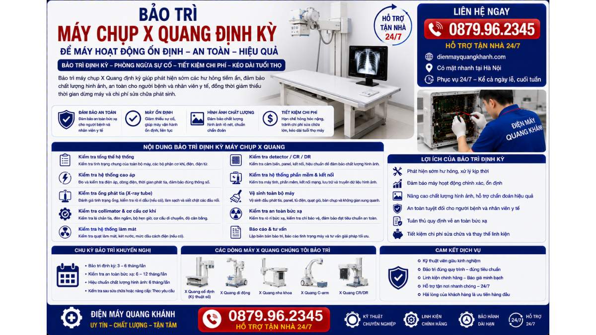Bảo Trì Máy Chụp X Quang Định Kỳ https://dienmayquangkhanh.com 0879.96.2345 Uy Tín – Hỗ Trợ Tận Nhà 24/7