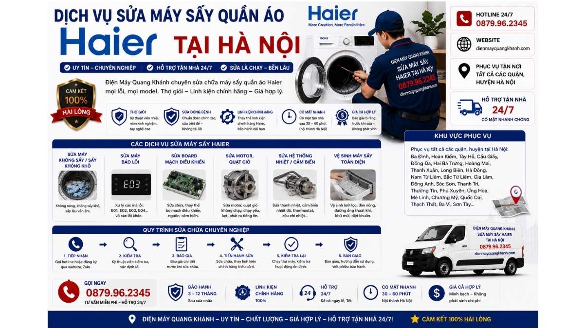 Dịch Vụ Sửa Máy Sấy Quần Áo Haier Tại Hà Nộihttps://dienmayquangkhanh.com 0879.96.2345 Uy Tín – Hỗ Trợ Tận Nhà 24/7