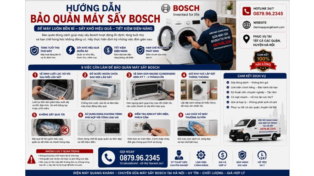 Hướng Dẫn Bảo Quản Máy Sấy Bosch https://dienmayquangkhanh.com 0879.96.2345 Uy Tín – Hỗ Trợ Tận Nhà 24/7