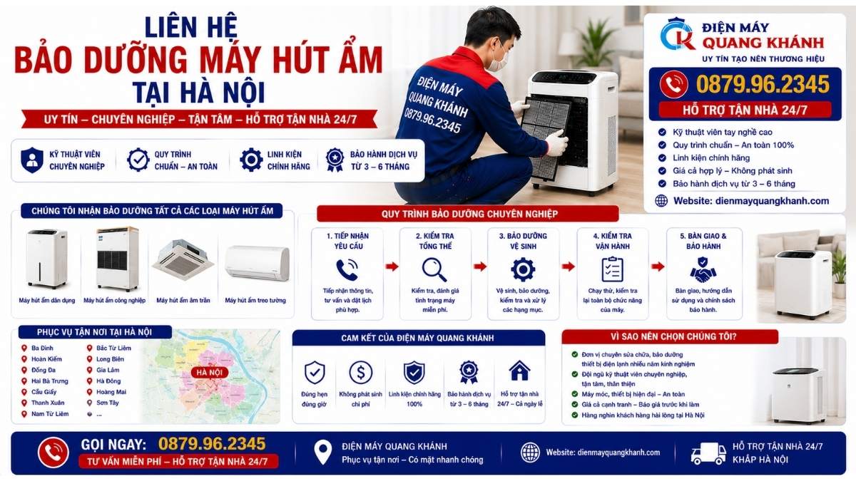 Liên Hệ Bảo Dưỡng Máy Hút Ẩm Tại Hà Nội https://dienmayquangkhanh.com 0879.96.2345 Uy Tín