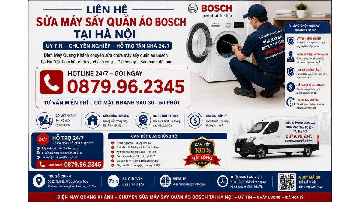 Liên Hệ Sửa Máy Sấy Quần Áo Bosch Tại Hà Nội https://dienmayquangkhanh.com 0879.96.2345 Uy Tín – Hỗ Trợ Tận Nhà 24/7