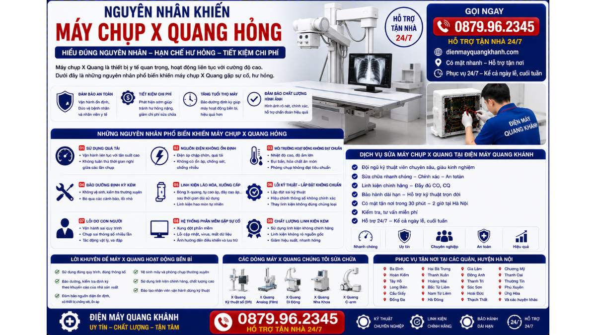Nguyên Nhân Khiến Máy Chụp X Quang Hỏng https://dienmayquangkhanh.com 0879.96.2345 Uy Tín – Hỗ Trợ Tận Nhà 24/7