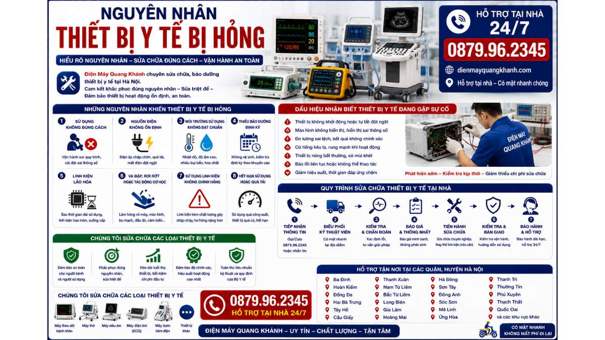 Nguyên Nhân Thiết Bị Y Tế Bị Hỏng https://dienmayquangkhanh.com 0879.96.2345 Uy Tín – Hỗ Trợ Tại Nhà 24/7