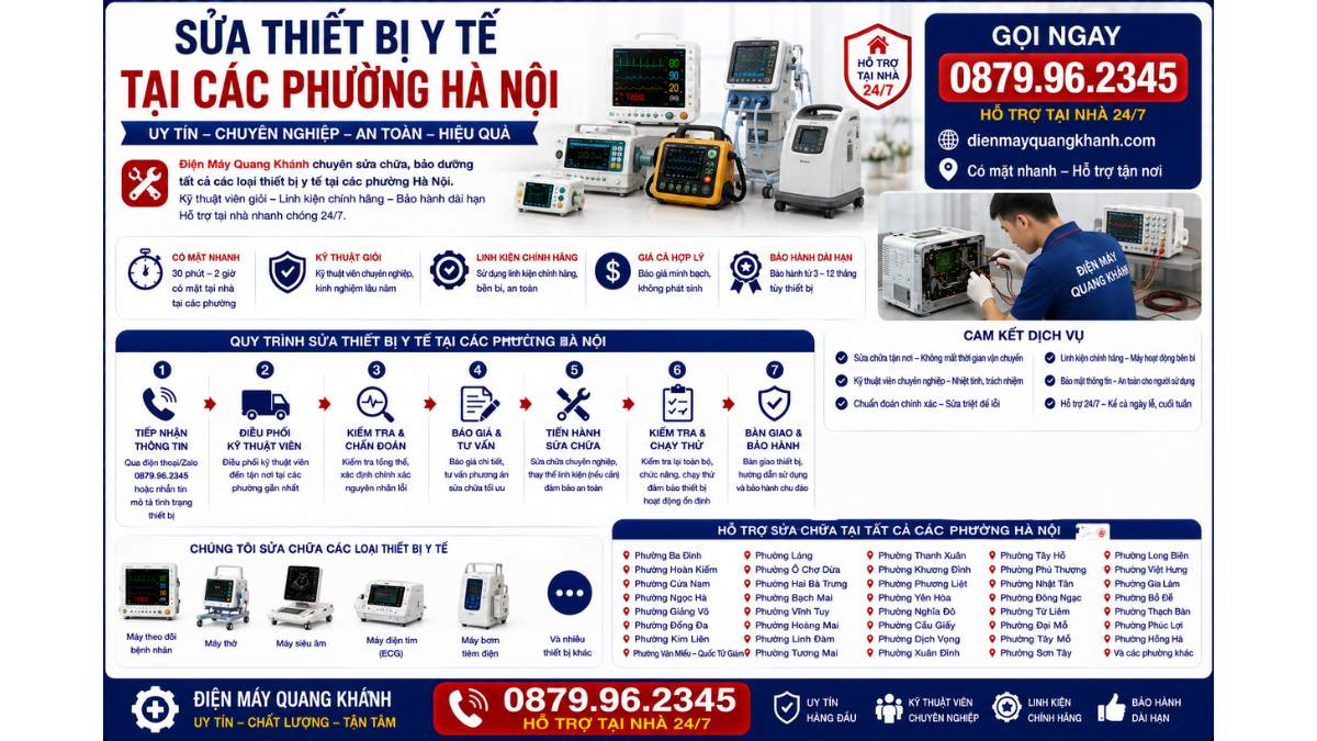 Sửa Thiết Bị Y Tế Tại Các Phường Hà Nội https://dienmayquangkhanh.com 0879.96.2345 Uy Tín – Hỗ Trợ Tại Nhà 24/7