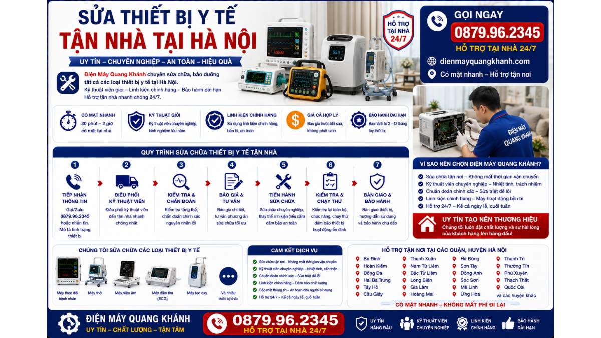 Sửa Thiết Bị Y Tế Tận Nhà Tại Hà Nội https://dienmayquangkhanh.com 0879.96.2345 Uy Tín – Hỗ Trợ Tại Nhà 24/7