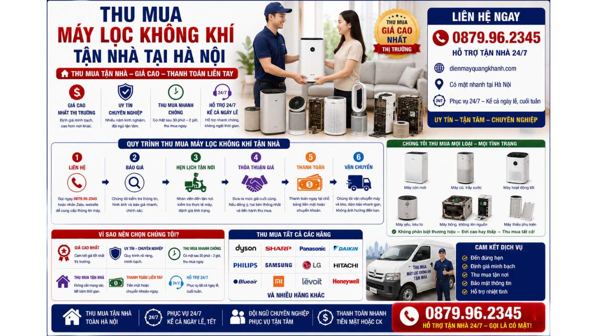 Thu Mua Máy Lọc Không Khí Tận Nhà Tại Hà Nội https://dienmayquangkhanh.com 0879.96.2345 Uy Tín – Hỗ Trợ Tận Nhà 24/7
