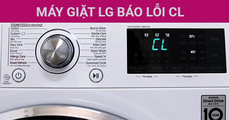 Lỗi cl trên máy giặt lg là gì